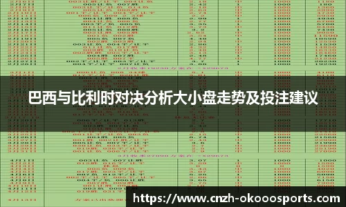 巴西与比利时对决分析大小盘走势及投注建议